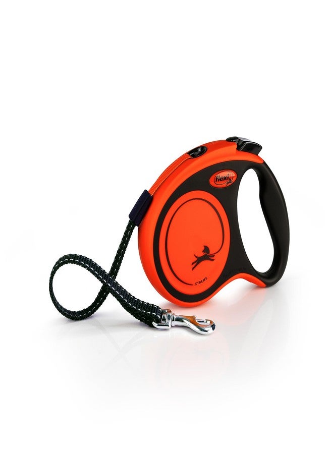 FLEXI New Classic Tape Retractable Dog Leash for Small Dogs Upto 44 lbs.– 16 ft.,Orange/Black | Tangle Free Pet Walking Leash with One-Handed Brake, Pause, Lock | German Quality Product - Image 1